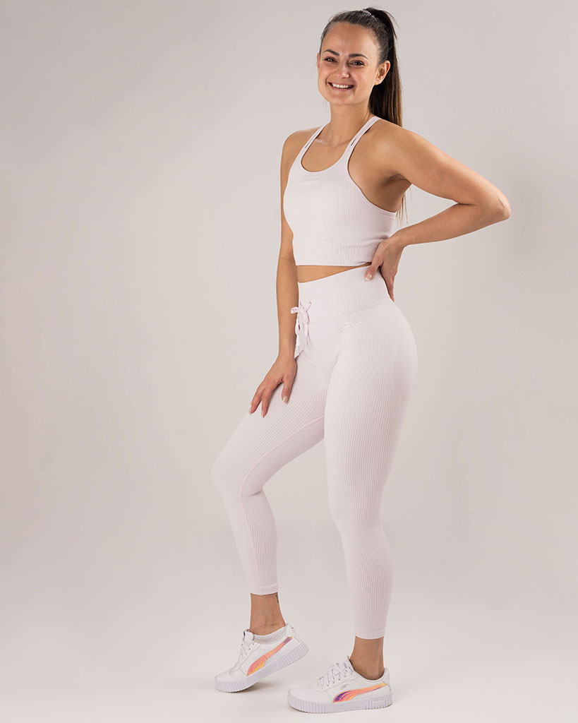 Luxe Ribbed Set Snow Purple -(outlet) from the VEVAwear collection