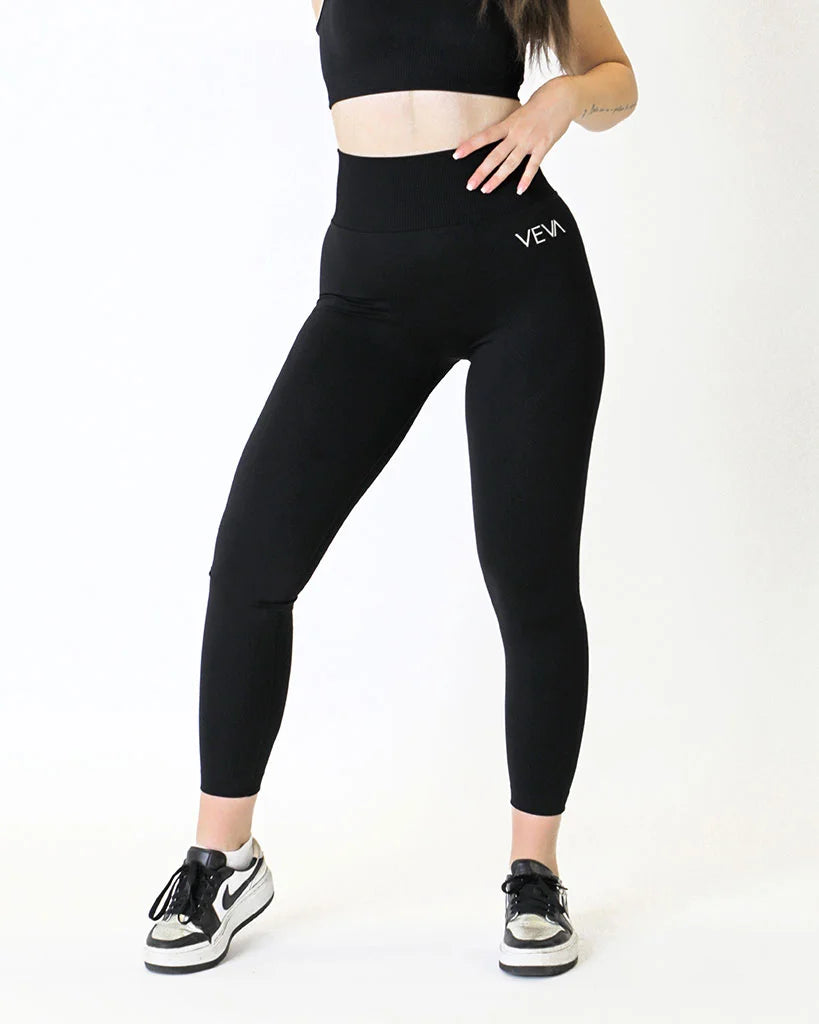 VEVAwear Confident Leggings Mighty Black – front view