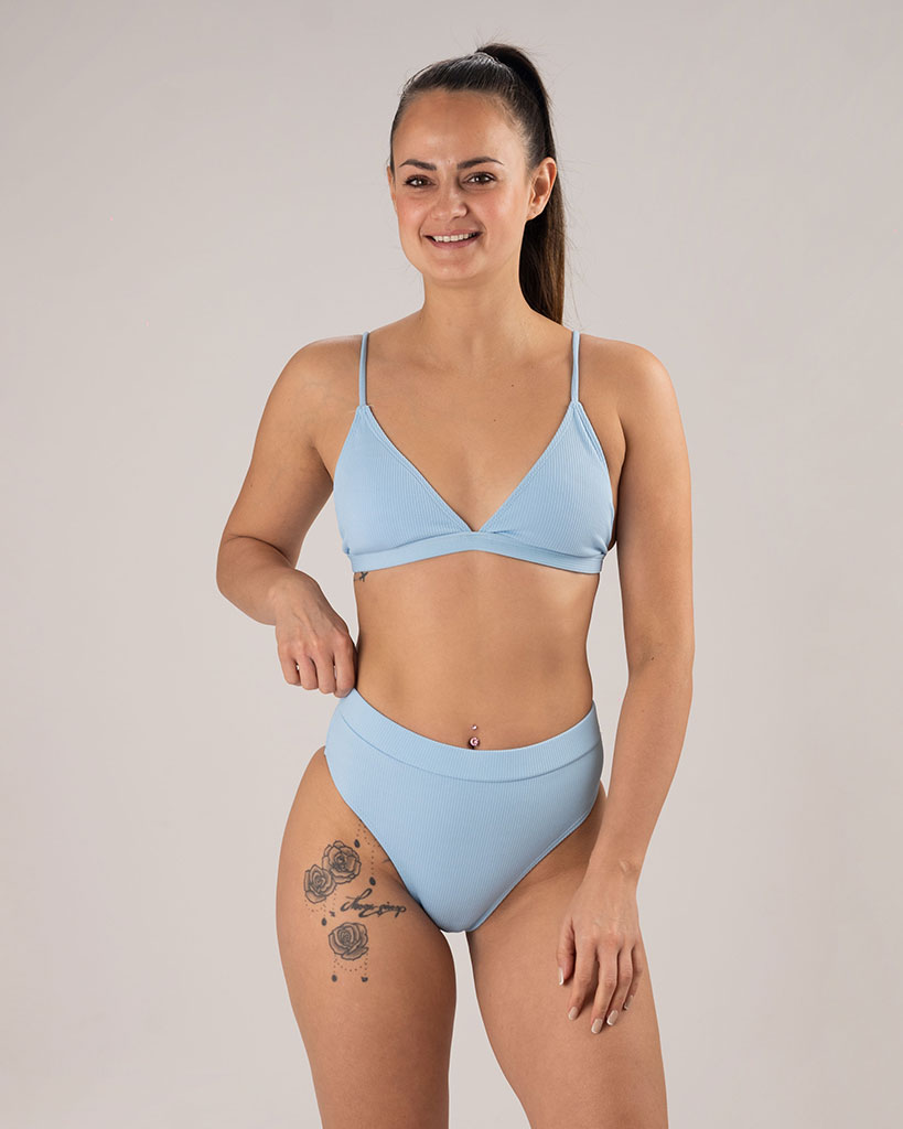 VEVAwear Malibu Bikini Sky Blue – front view