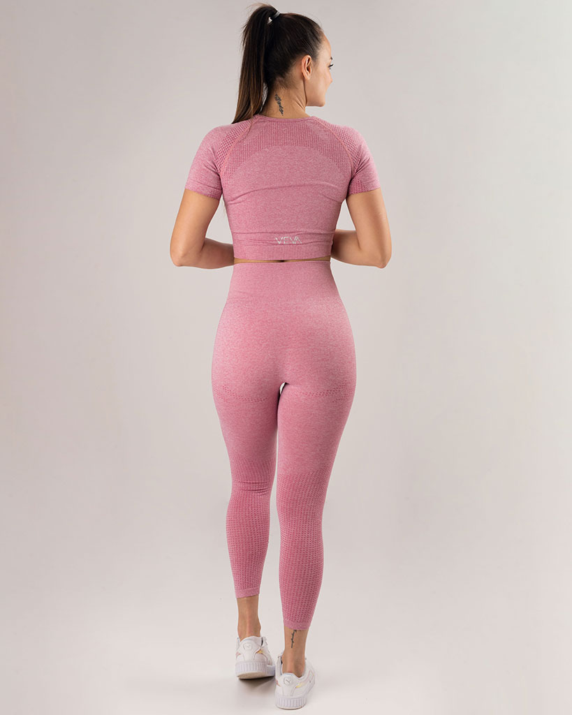 VEVAwear Active Leggings Raspberry Pink – close-up detail
