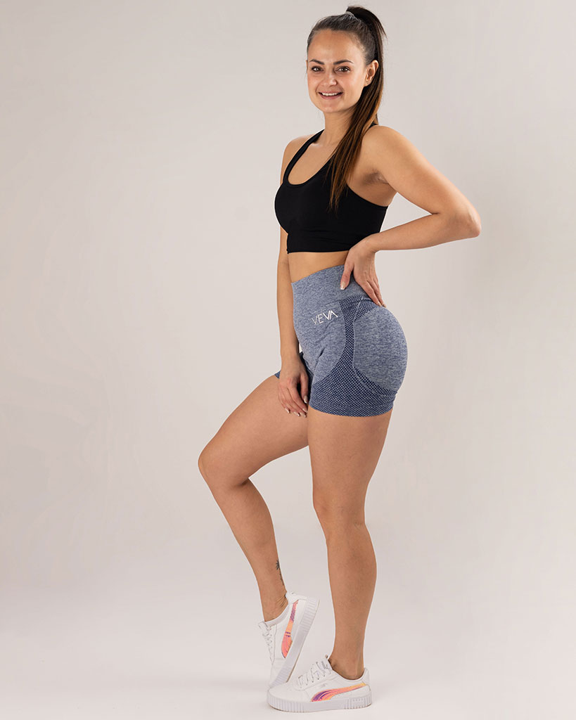 VEVAwear Flexfit Shorts Blue – pogled s strani