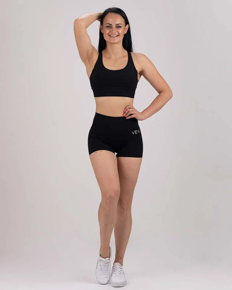VEVAwear Feather Short Sports Bra Black – detajl izdelka