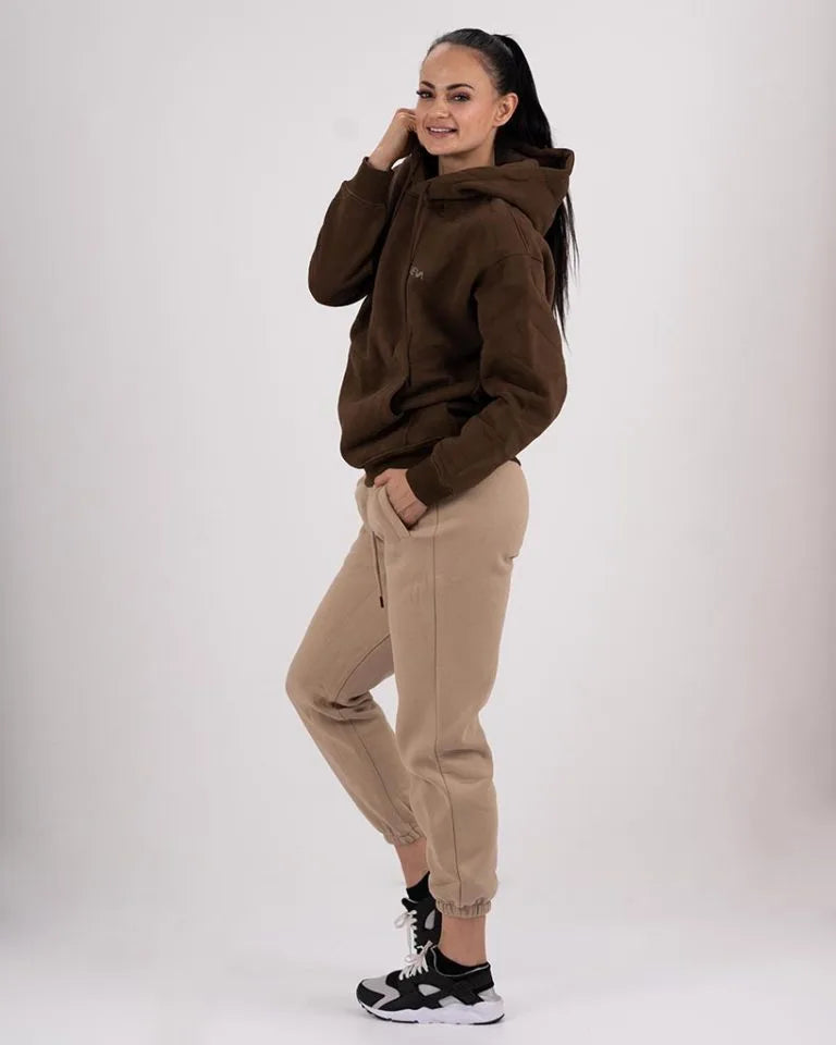 VEVAwear Soft Hoodie Earth Brown – back view