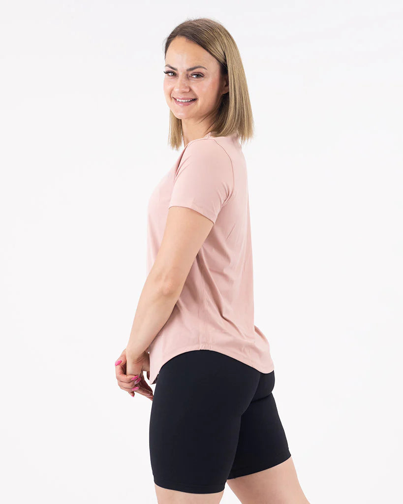 VEVAwear Feather T-shirt Powder Pink – detajlni posnetek
