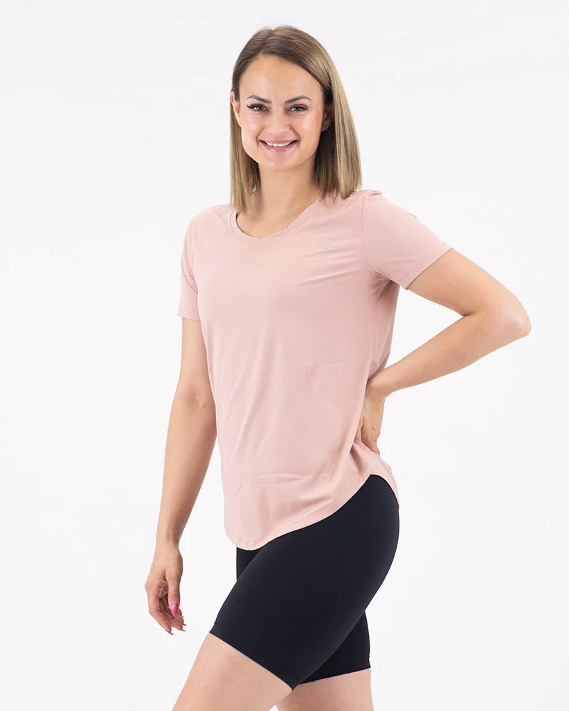 VEVAwear Feather T-shirt Powder Pink – detajl izdelka