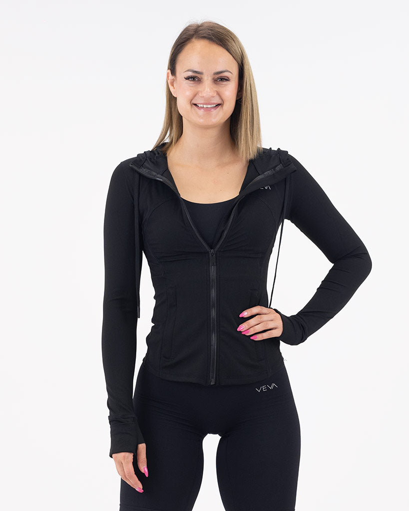 VEVAwear Feather Breathable Jacket Mighty Black – front view