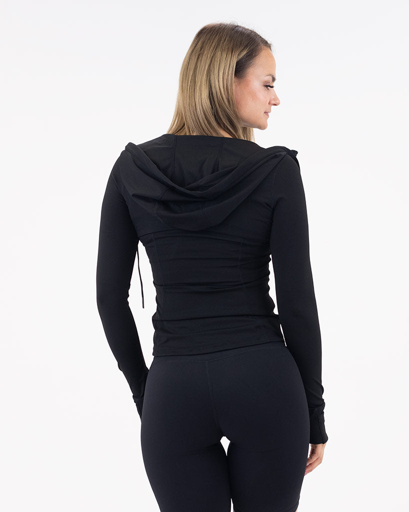 VEVAwear Feather Breathable Jacket Mighty Black – back view