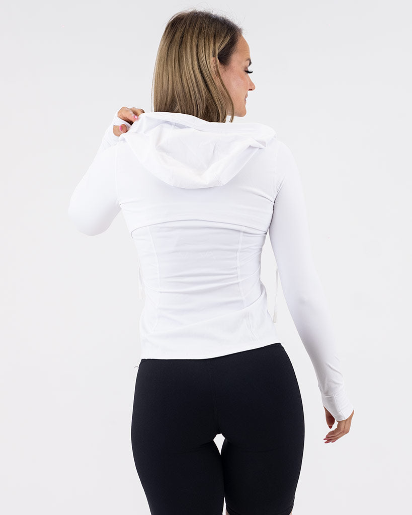 VEVAwear Feather Breathable Jacket Ultra White – pogled s strani