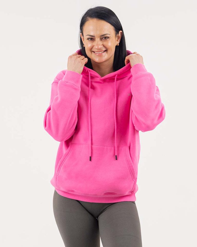 VEVAwear Soft Hoodie Energetic Pink – pogled s strani