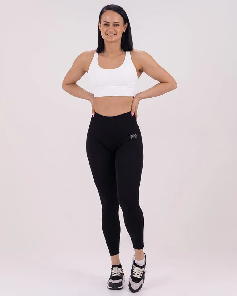 VEVAwear Niki Fit Seamless Leggings Mighty Black – front view