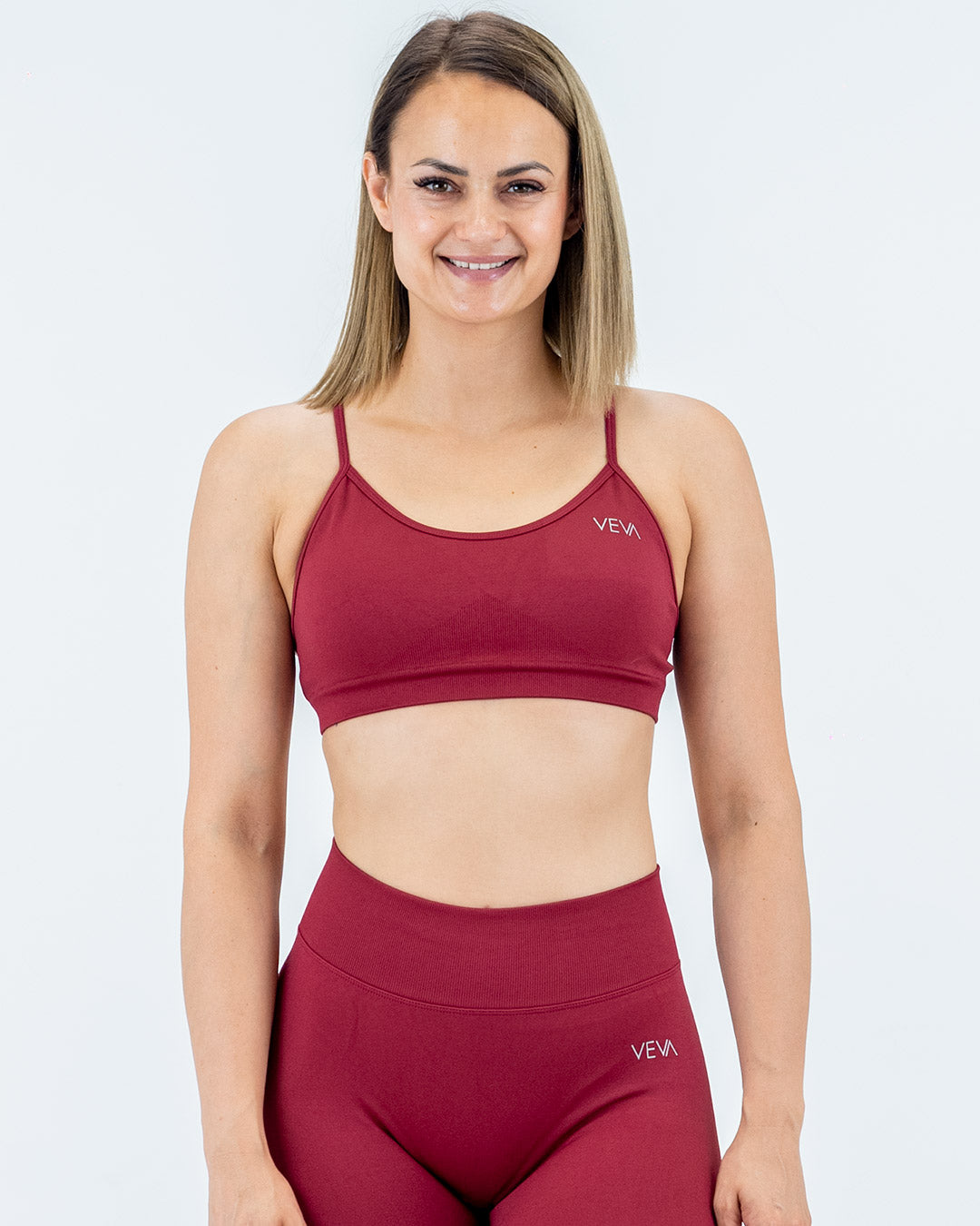 VEVAwear Shape Sports Bra Wine Red – pogled spredaj