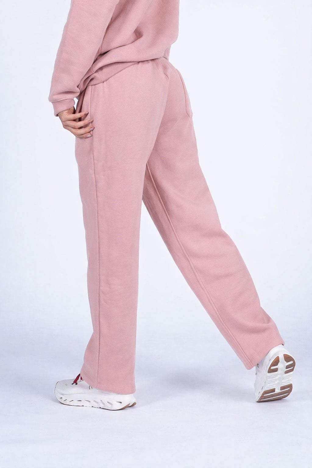 VEVAwear Soft Wide Pants Powder Pink – back view