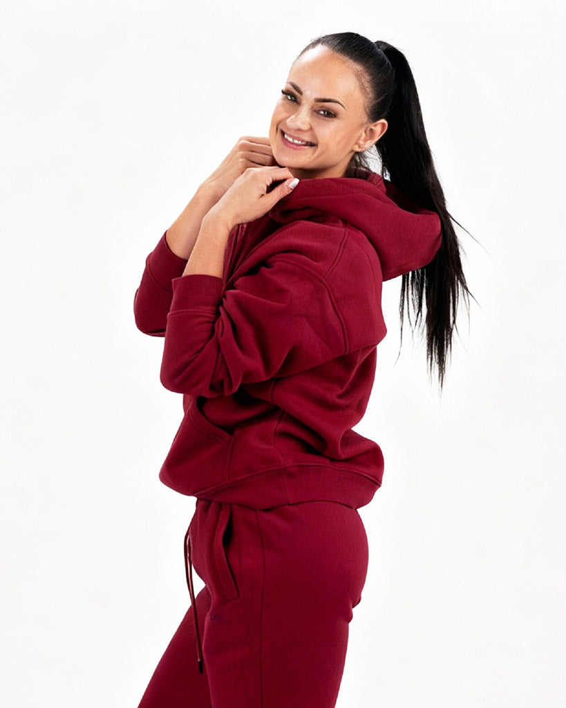 Soft Warm set in red, tracksuit bottoms from the Soft Warm collection