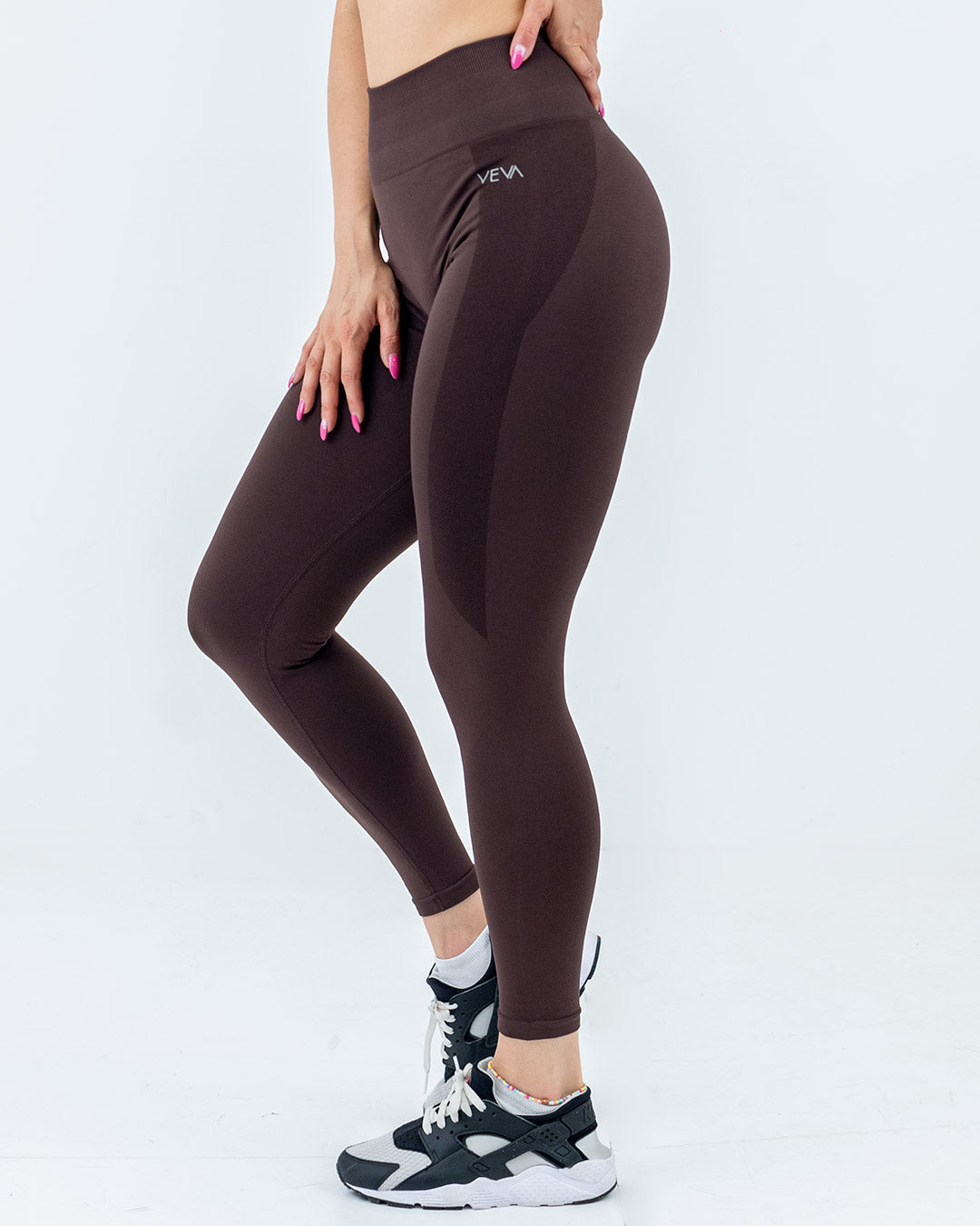VEVAwear Confident Leggings Chocolate Brown – back view