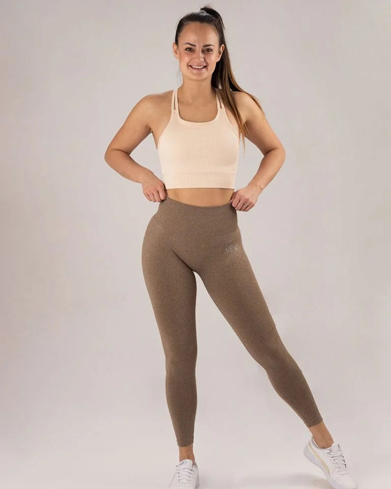 VEVAwear Lift Leggings Sand Brown – front view