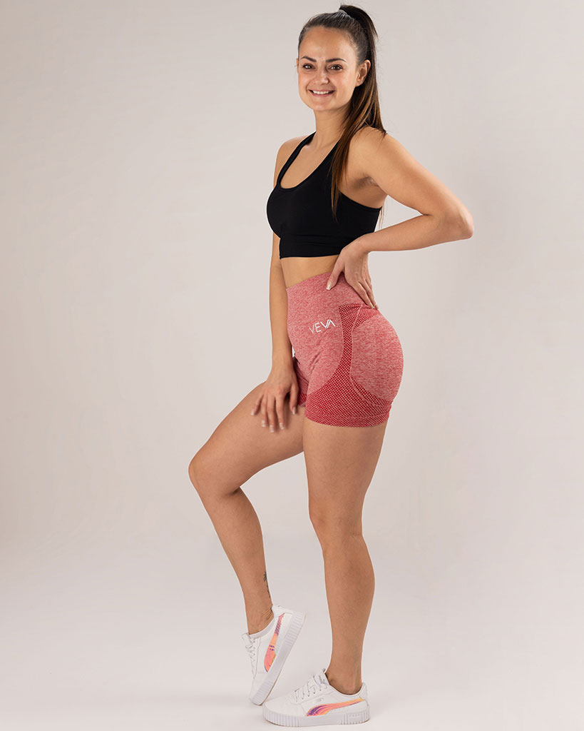 VEVAwear Flexfit Shorts Red – pogled s strani