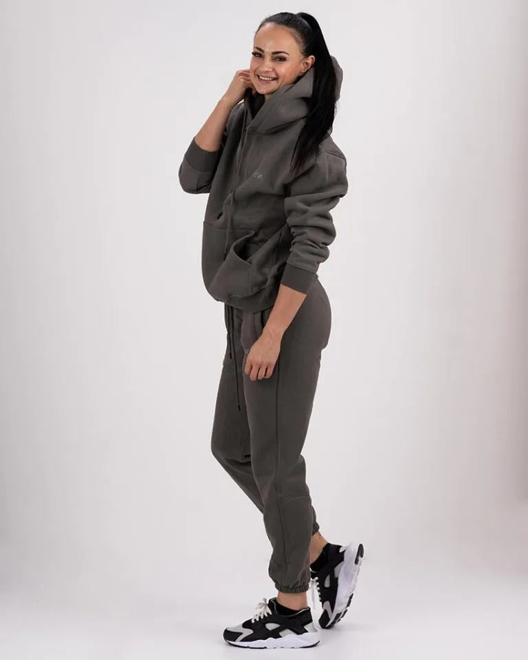 VEVAwear Soft Hoodie Mountain Grey – back view