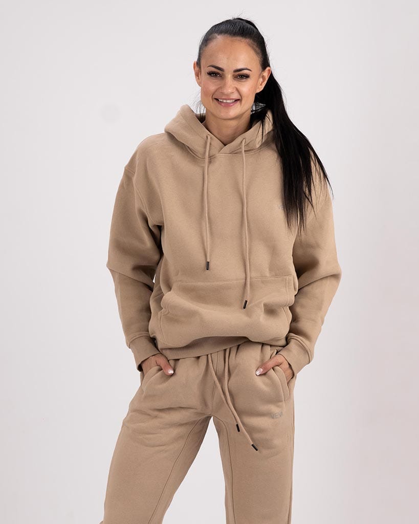VEVAwear Soft Hoodie Sand Beige – front view