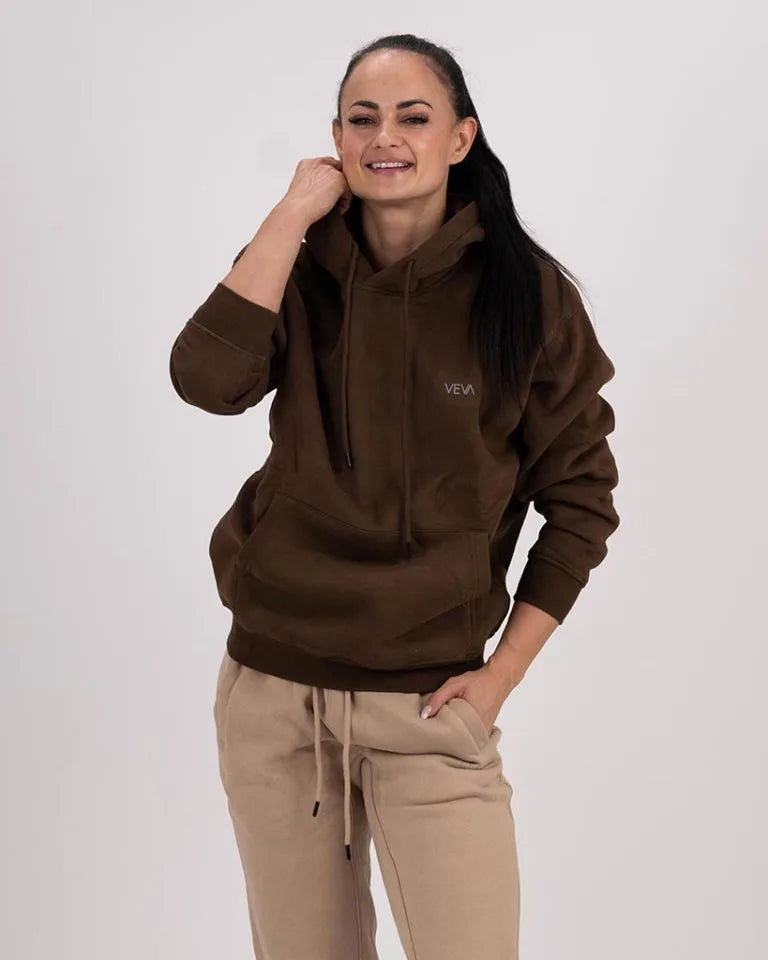 VEVAwear Soft Hoodie Earth Brown – front view