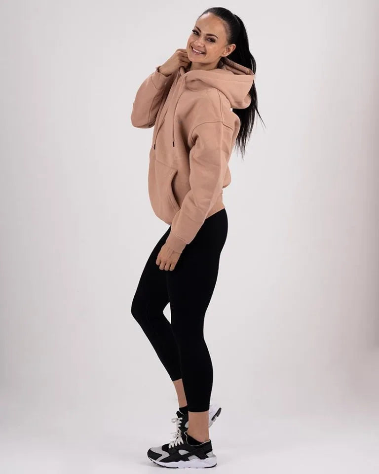 VEVAwear Soft Hoodie Sand Pink – pogled s strani
