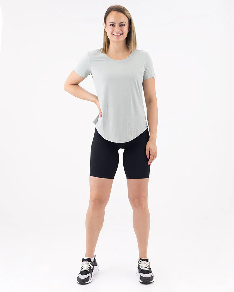 VEVAwear Feather T-shirt Menthol Green – pogled s strani
