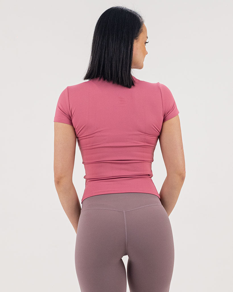 VEVAwear Feather Sports T-shirt Floral Pink – detajlni posnetek