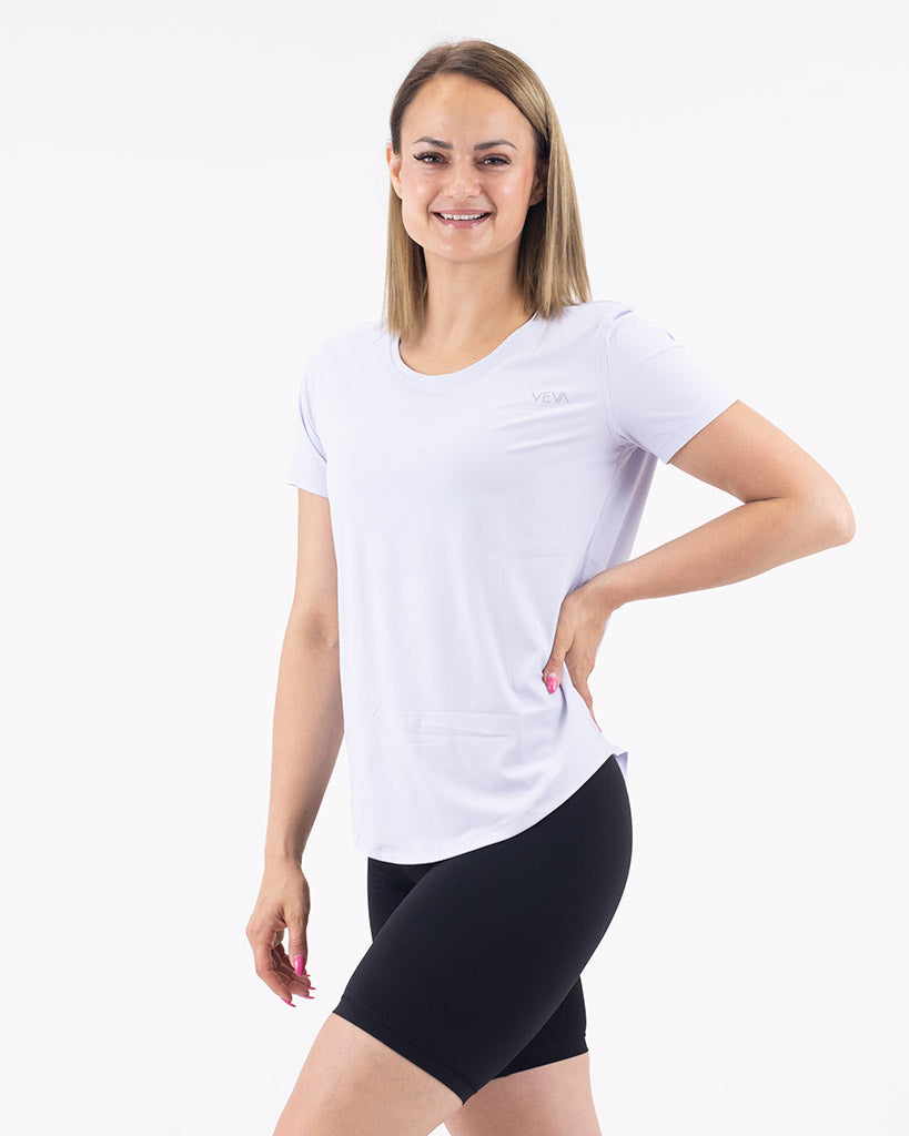 VEVAwear Feather T-shirt Pearl Purple – detajl izdelka