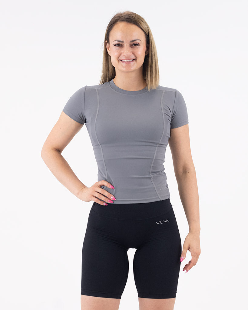 VEVAwear Feather Sports T-shirt Mountain Grey – front view
