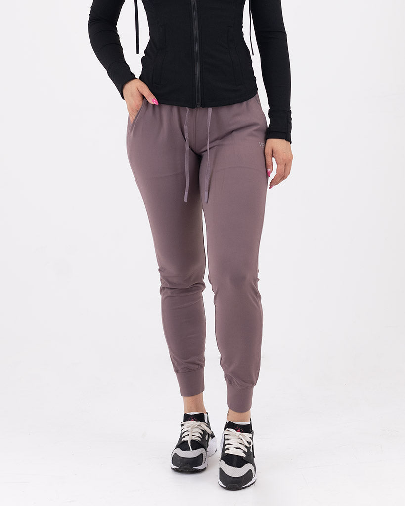 VEVAwear Feather Pants Vintage Purple – pogled s strani