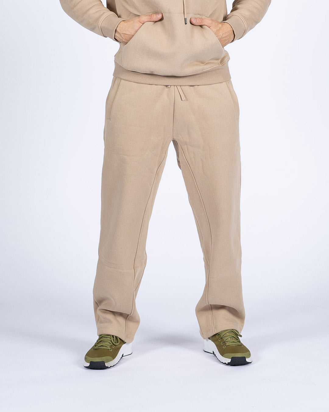 VEVAwear Soft Wide Pants Sand Beige – back view