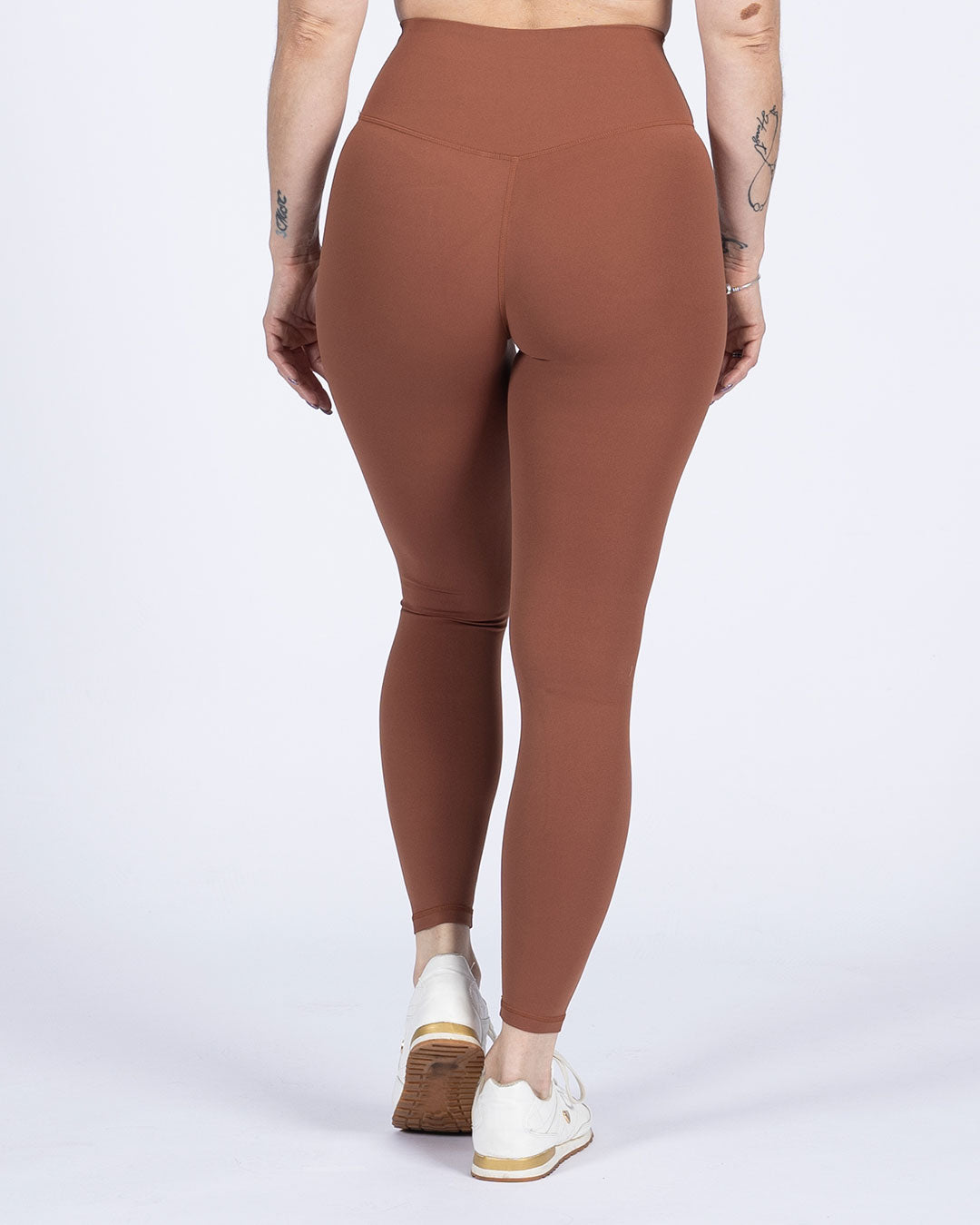 VEVAwear Feather Leggings Copper Brown – back view